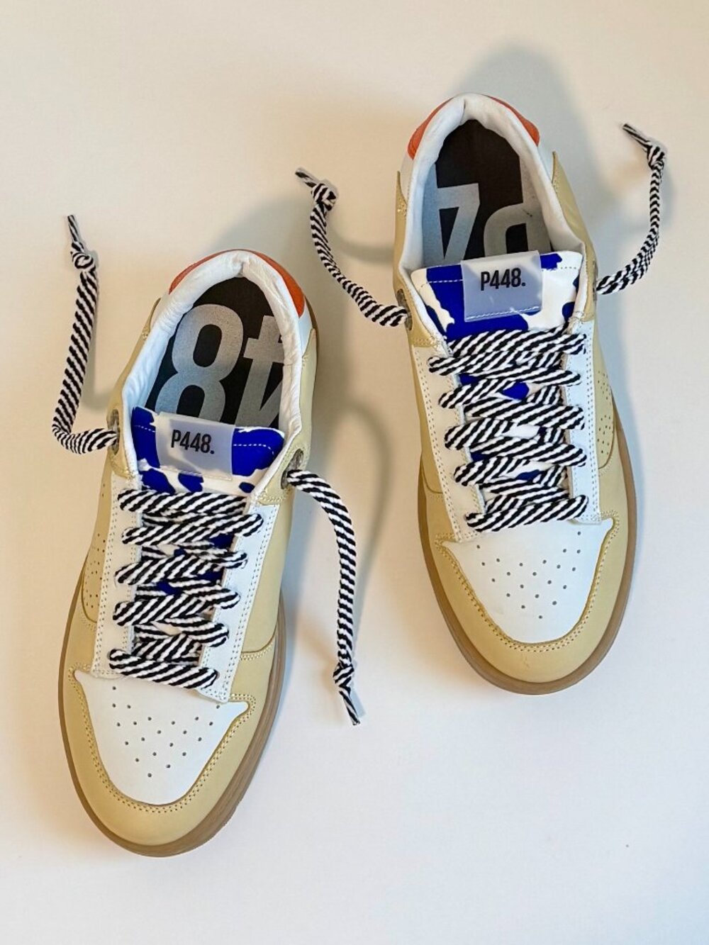 P448 Neutral Leather Sneakers - Size EU 41